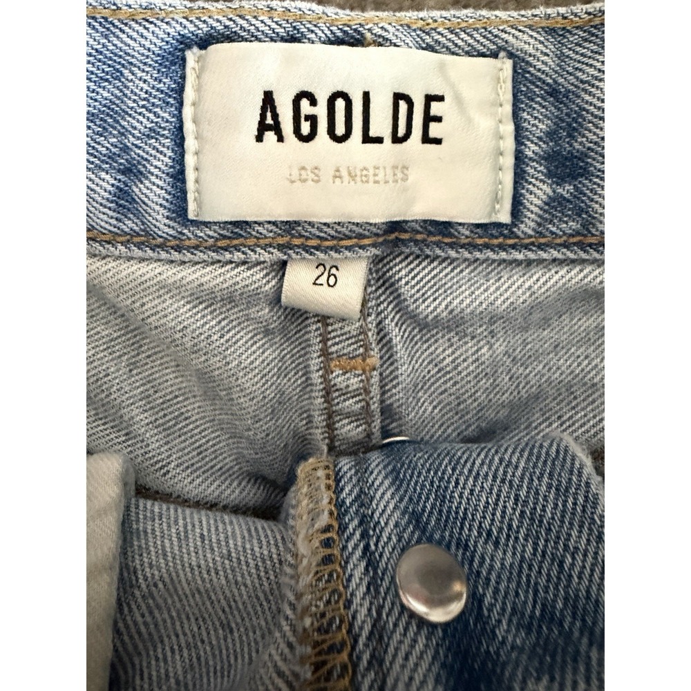 Agolde Denim Shorts Womens 26 Parker Vintage Cut Off Button Fly Distressed Boho - Picture 5 of 12